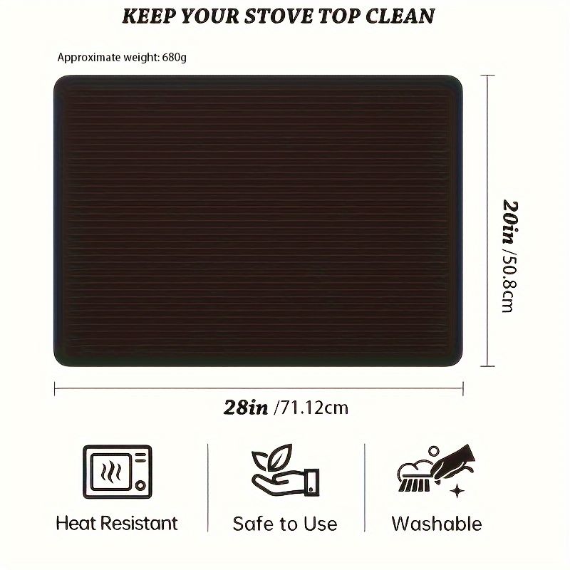 Silicone stove top cover mat