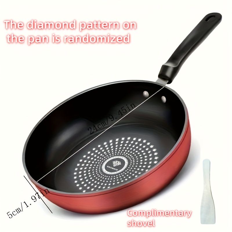 Diamond-pattern nonstick frying pan