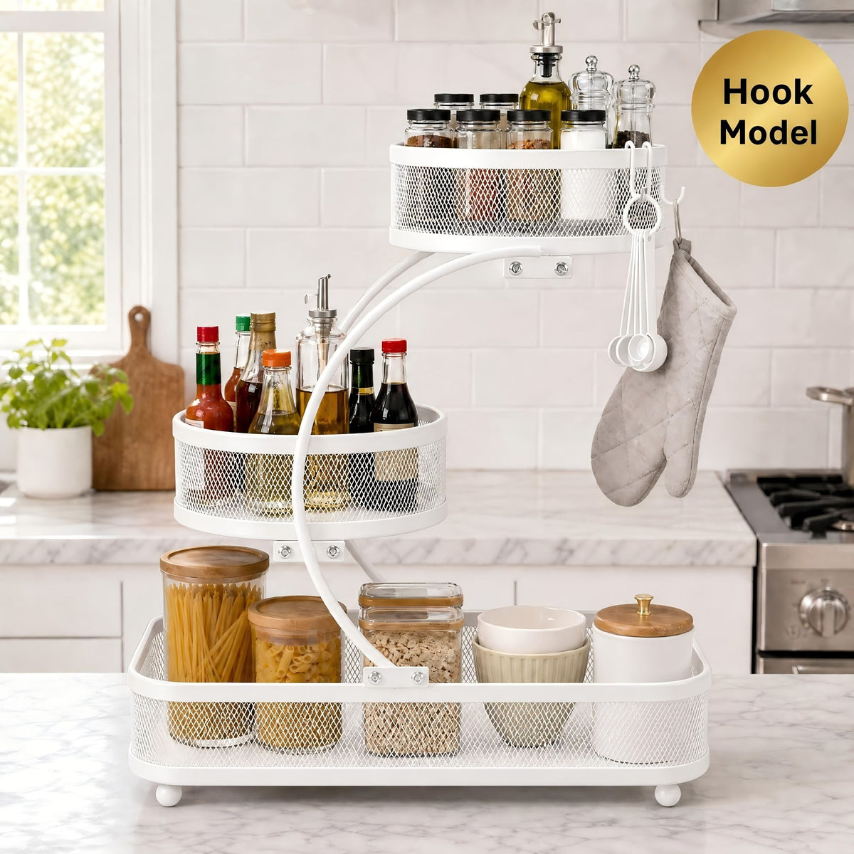3-tier bathroom countertop organizer
