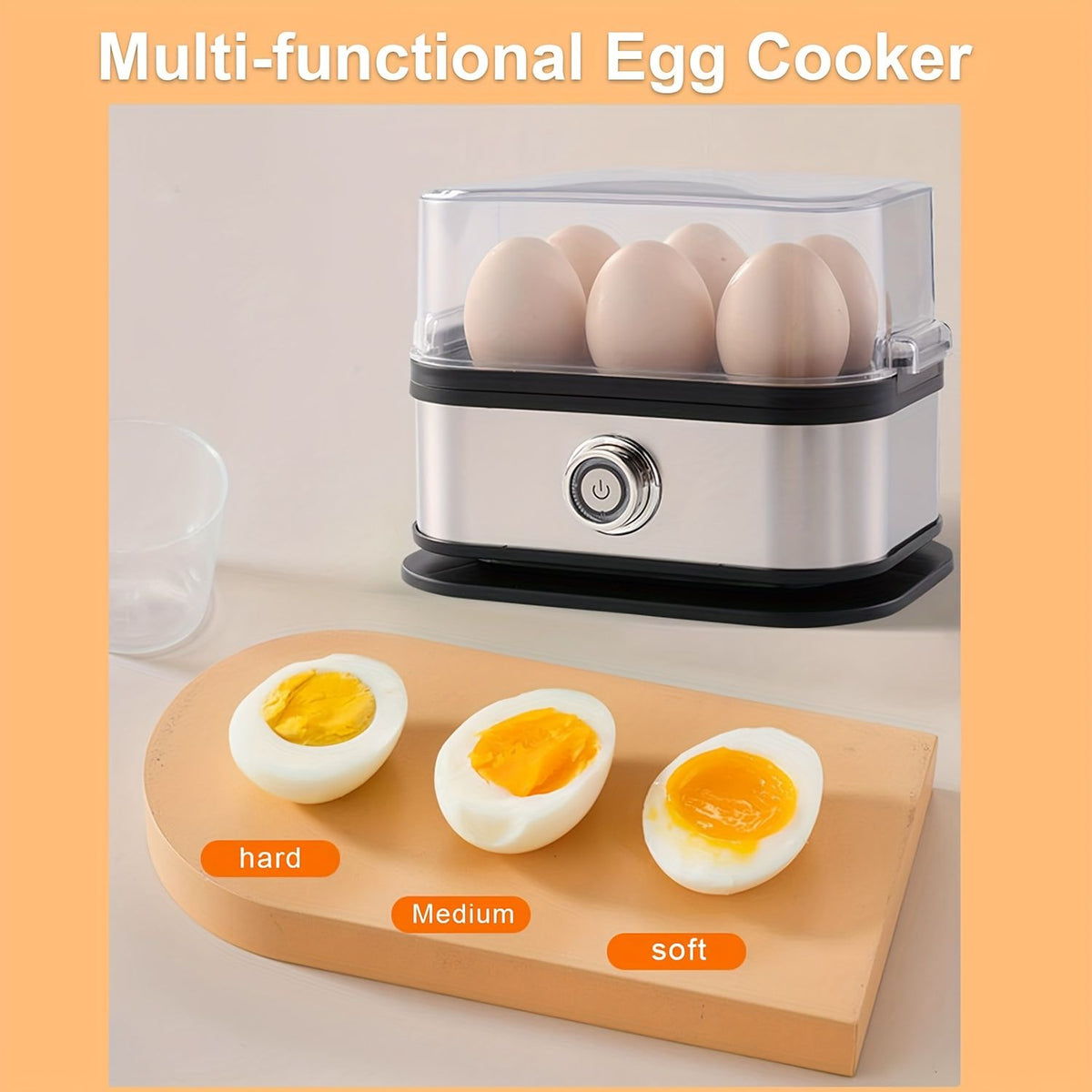 Electric egg cooker for 6 eggs