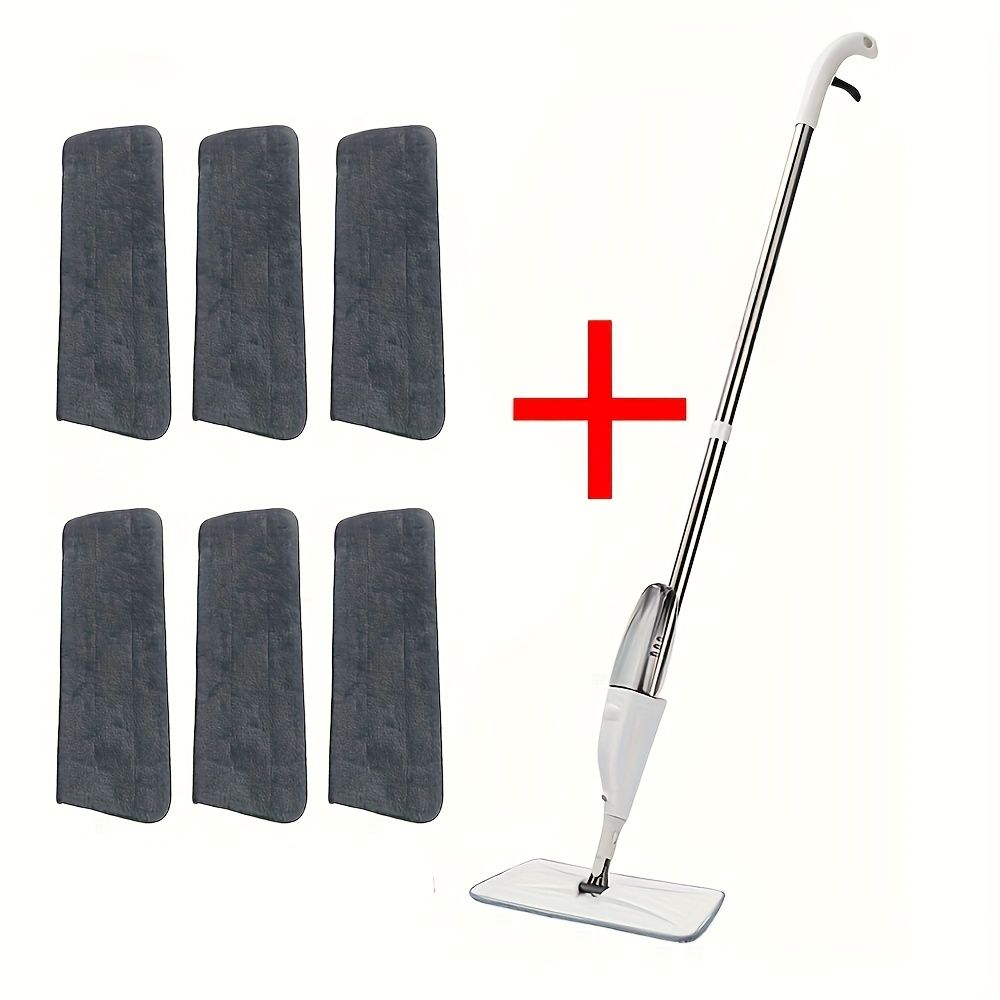 Microfiber spray mop with reusable pads