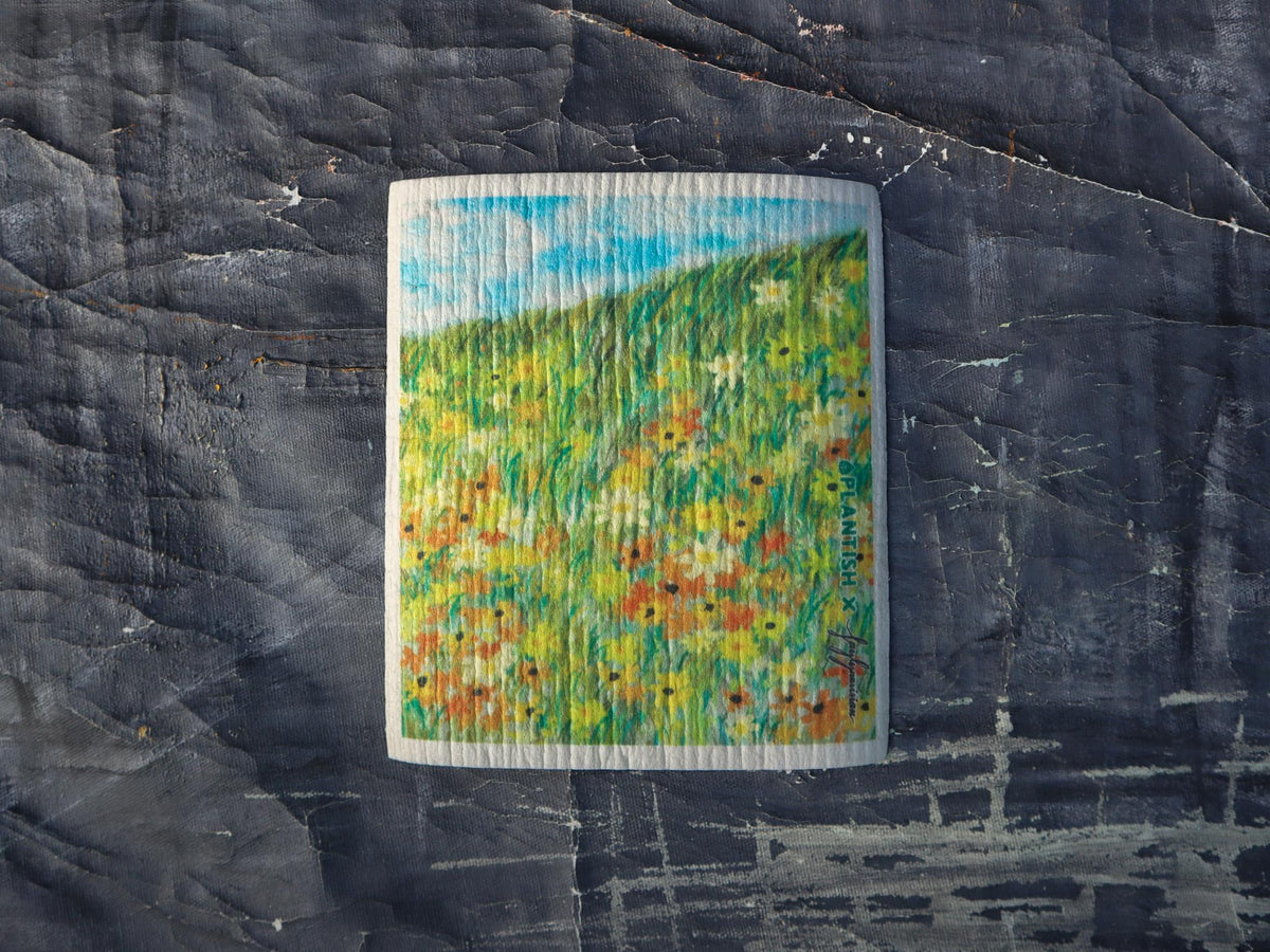 Close-up of Swedish sponge cloth texture