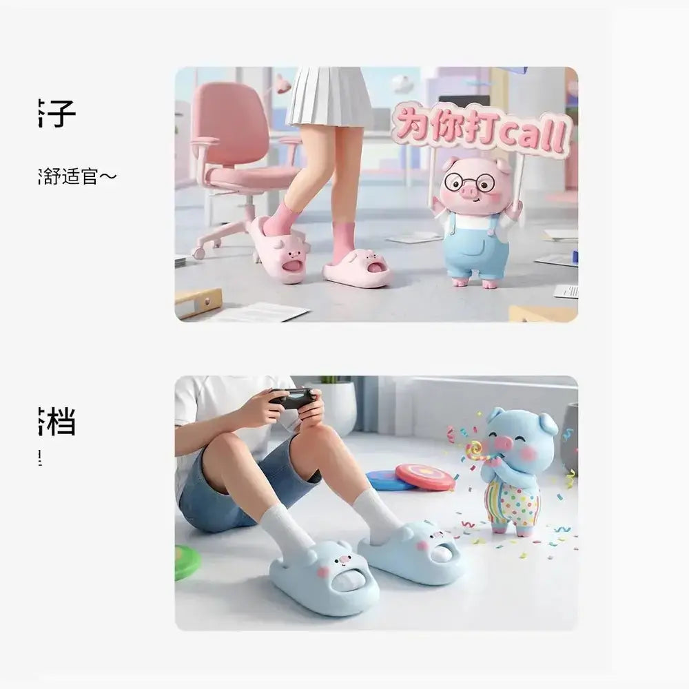 Cloud Slippers – Cute Kawaii Animal Print Slides for Women & Men – Slippers