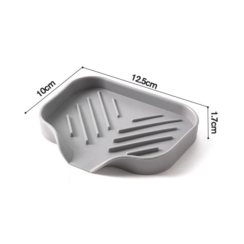 Silicone Kitchen Sink Sponge Holder – Auto-Draining Sink Caddy Organizer – Sink Organizer