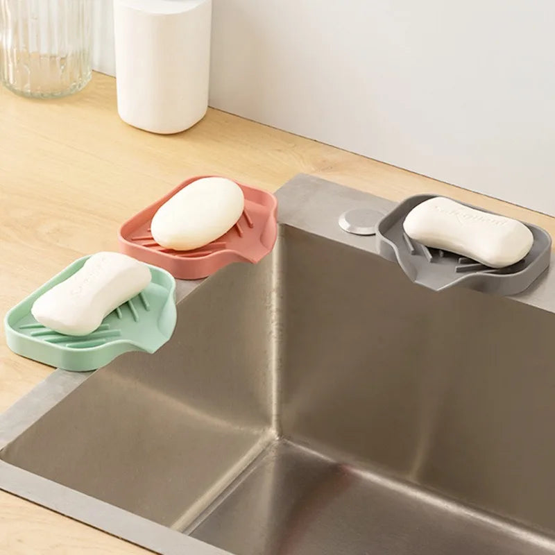 Silicone Kitchen Sink Sponge Holder – Auto-Draining Sink Caddy Organizer – Sink Organizer