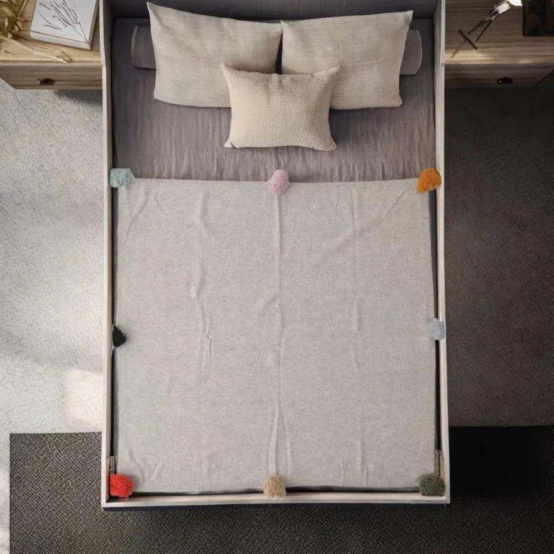 Luxury Cashmere Knit Throw Blanket – Super Soft, Anti-Pilling, Four Seasons – Blankets & Throws