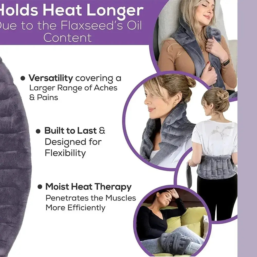 Microwave Heating Pad Wrap – Fleece Neck, Shoulder & Back Wrap – image 16