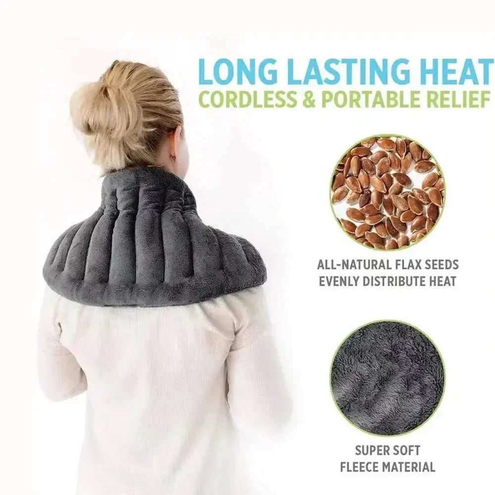 Microwave Heating Pad Wrap – Fleece Neck, Shoulder & Back Wrap – image 12