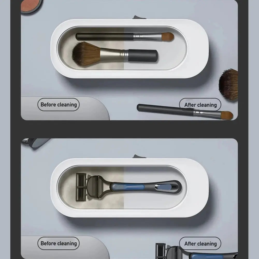 Mini Ultrasonic Jewelry Cleaner shown from multiple angles highlighting build quality