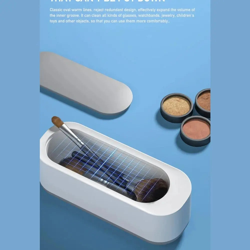 Mini Ultrasonic Jewelry Cleaner top-down view showing water tank basin