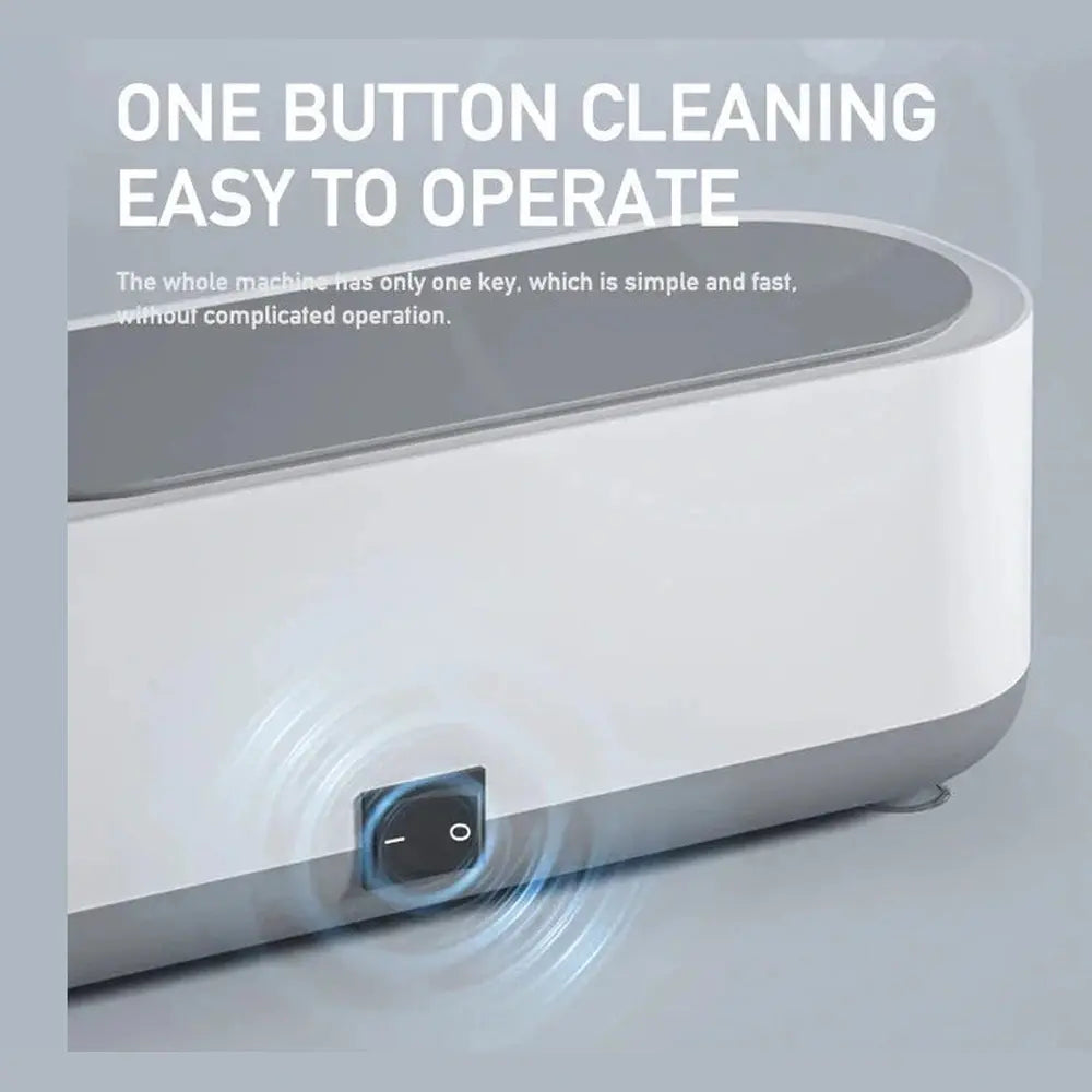 Mini Ultrasonic Jewelry Cleaner with one-button operation for easy cleaning