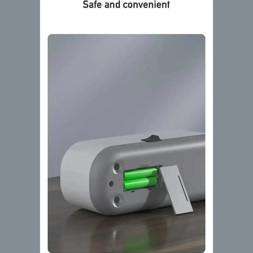 Mini Ultrasonic Jewelry Cleaner viewed from the back showing power port