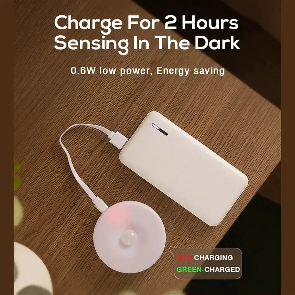 USB Rechargeable Motion Sensor Night Light – Wireless LED Lamp for Kitchen, Closet & Hallway – Night Light