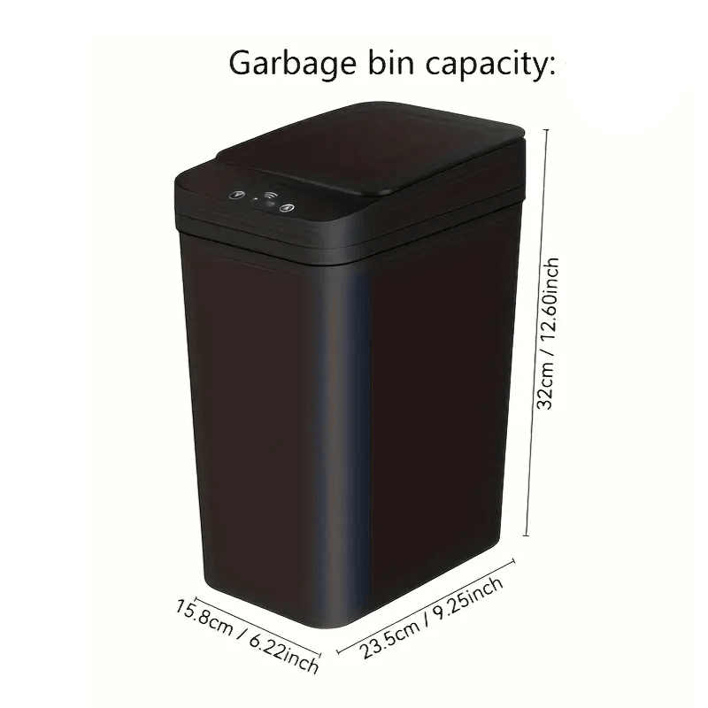 10-liter touchless trash can with an automatic motion sensor lid for bathrooms and bedrooms.