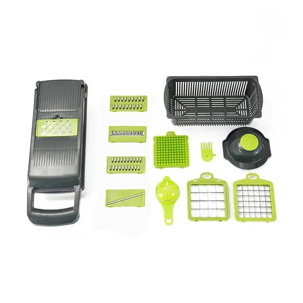 14/16-in-1 Multifunctional Vegetable Chopper & Onion Dicer – Stainless Steel Blades, 12/14/16 Functions – Kitchen Tools