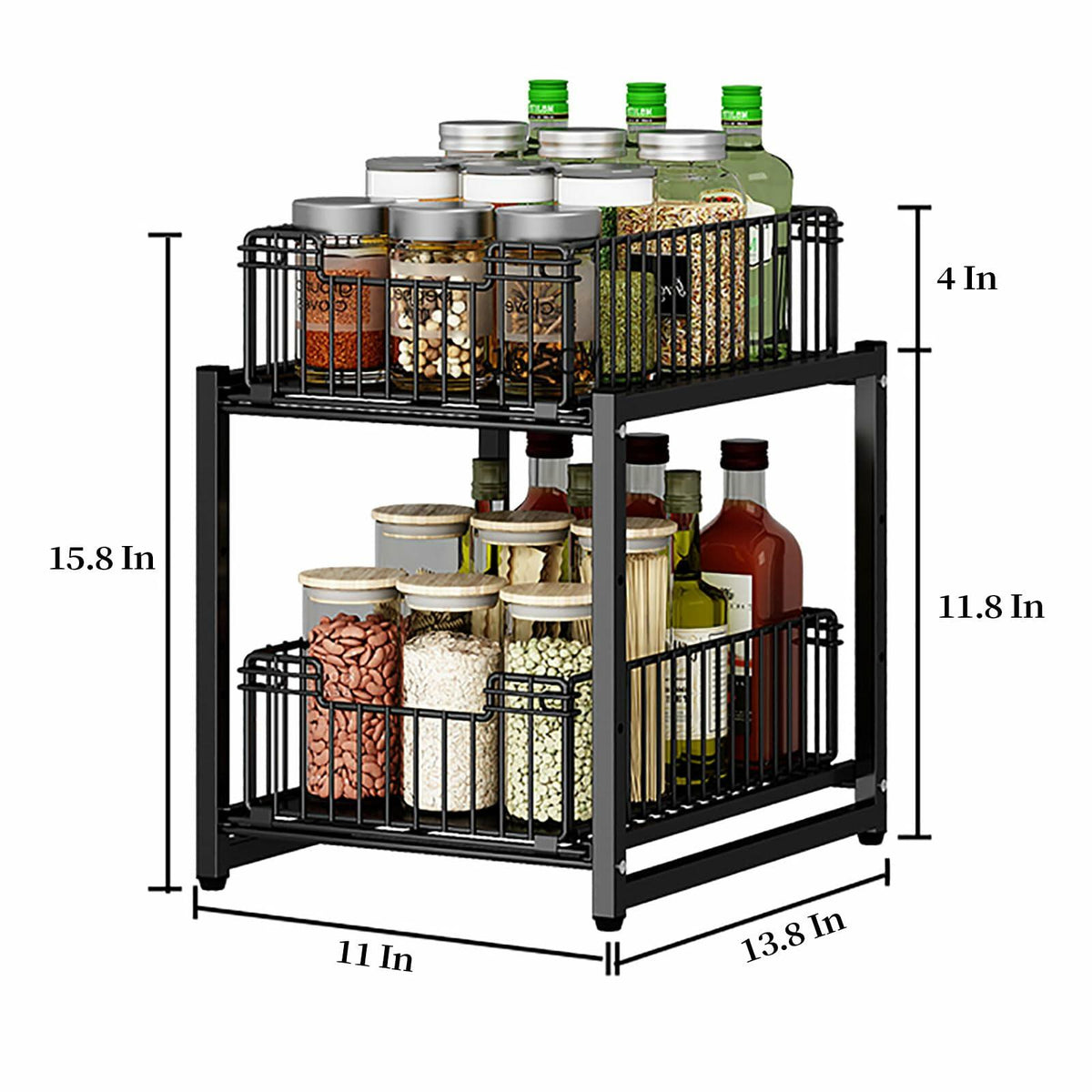 2-Tier Pull-Out Under-Sink Organizer