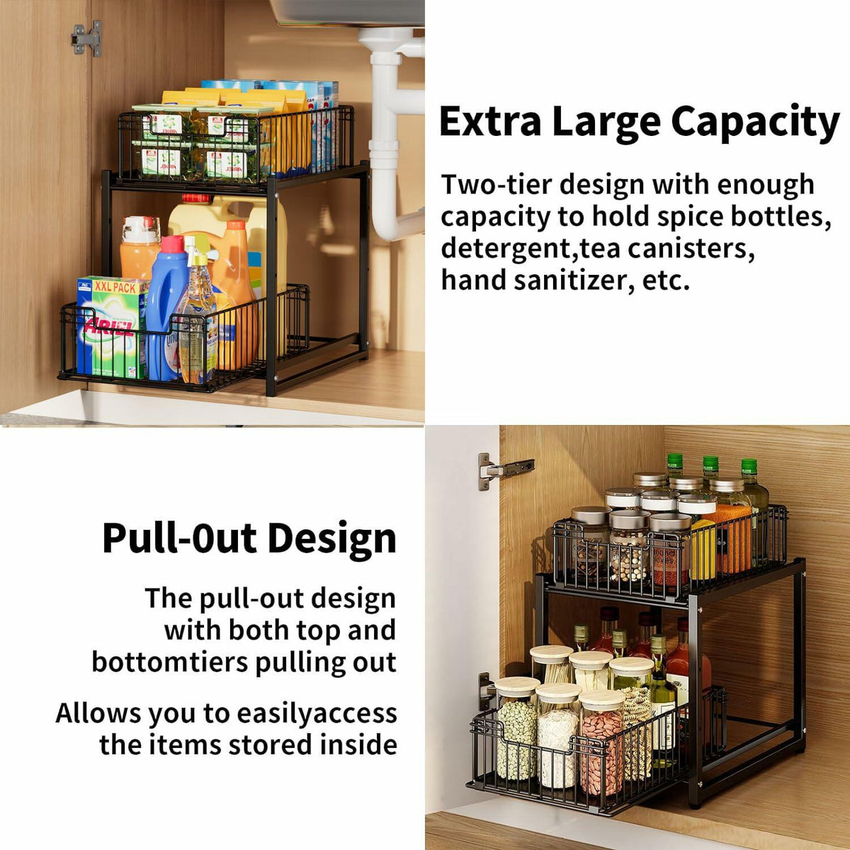 2-Tier Pull-Out Under-Sink Organizer