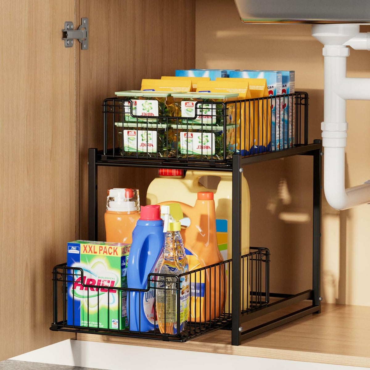 2-Tier Pull-Out Under-Sink Organizer