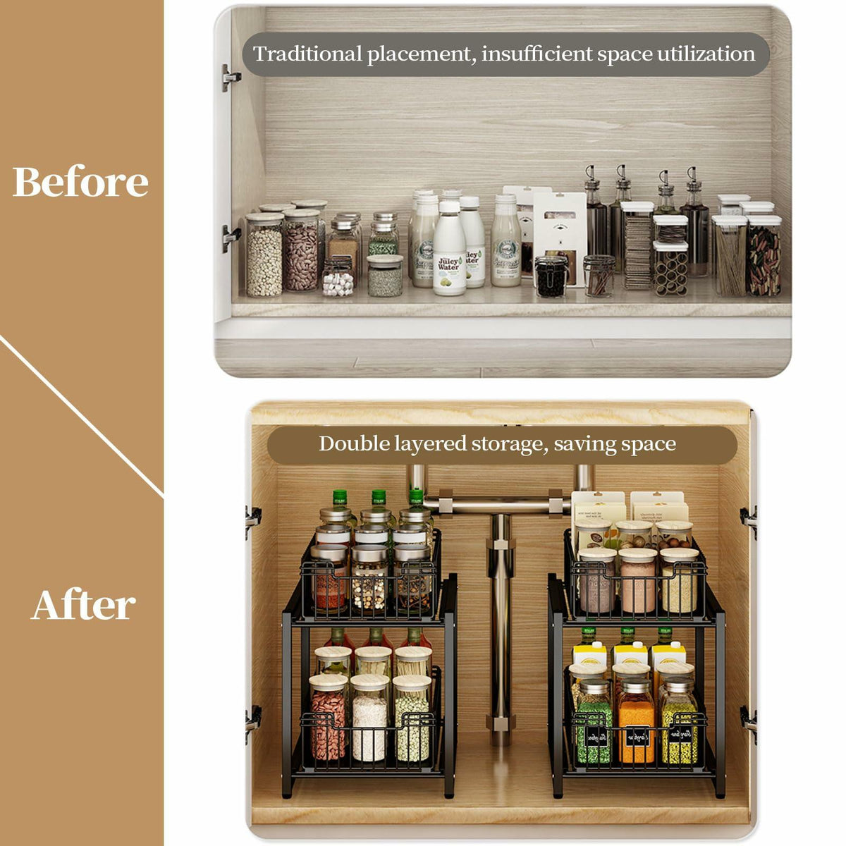 2-Tier Pull-Out Under-Sink Organizer