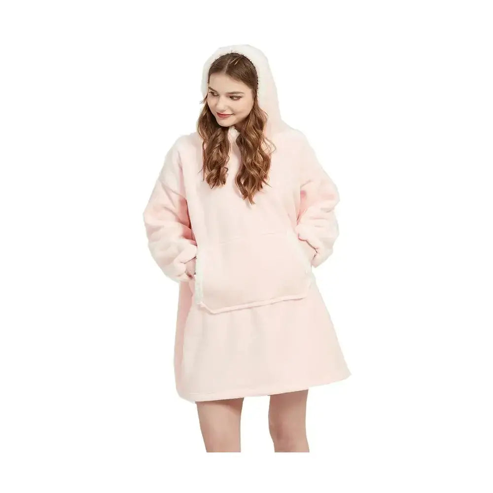 Wearable Blanket Hoodie – Ultra Plush Sherpa Fleece with Sleeves & Hood – Blankets & Throws