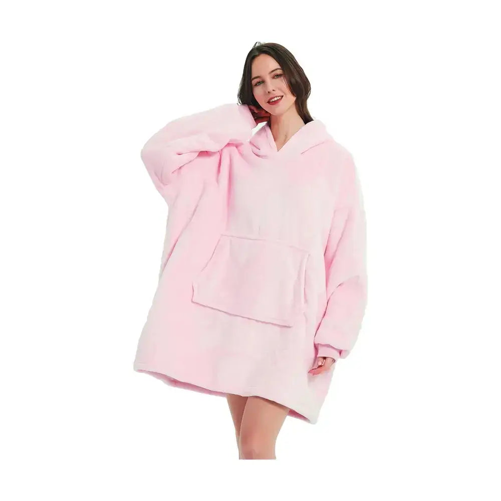 Wearable Blanket Hoodie – Ultra Plush Sherpa Fleece with Sleeves & Hood – Blankets & Throws