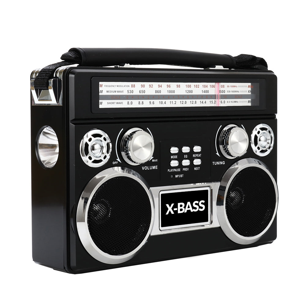Supersonic Portable 3 Band Radio with Bluetooth and Flashlight-4
