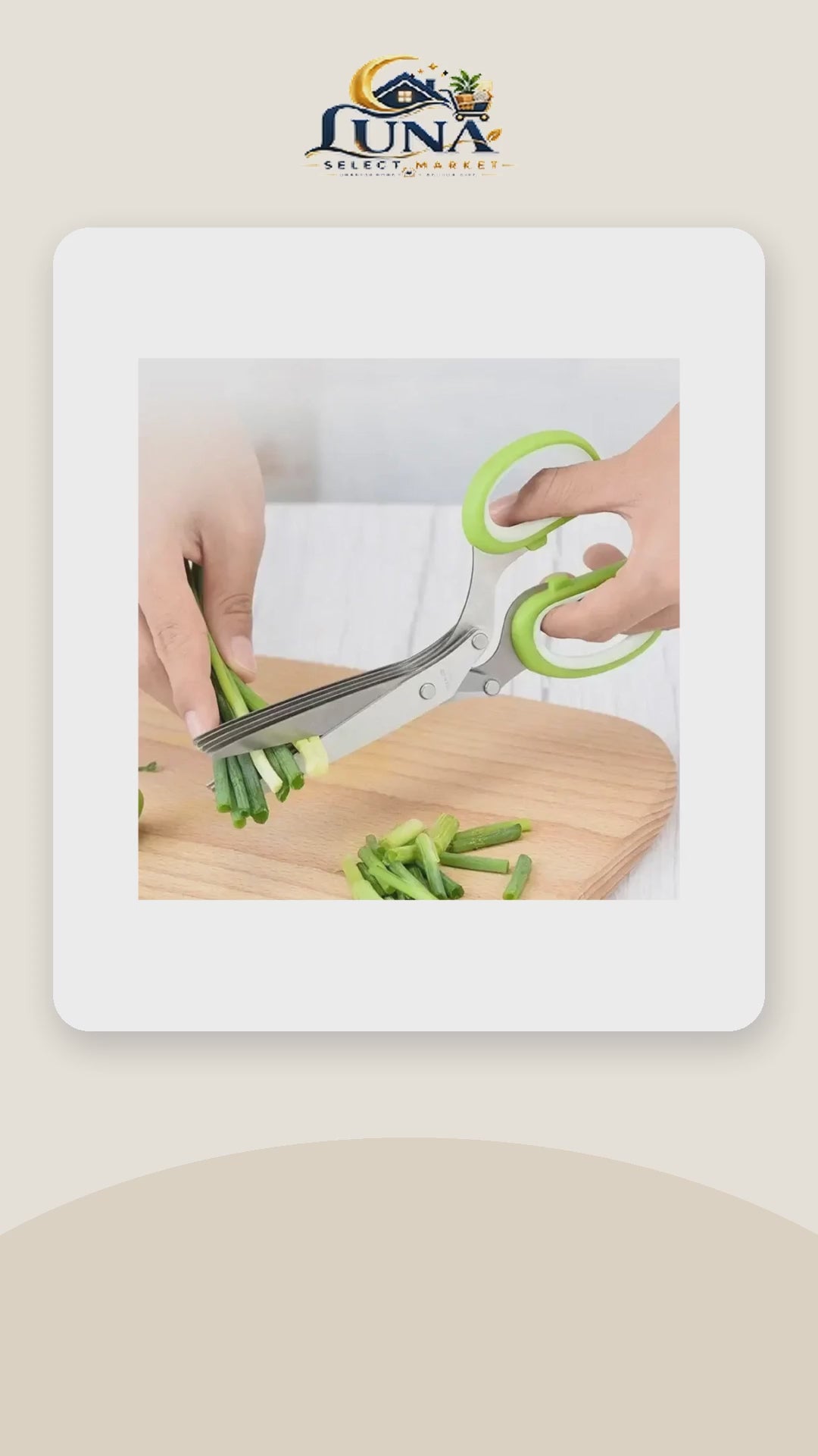 Five Blade Stainless Steel Herb Scissors – product video