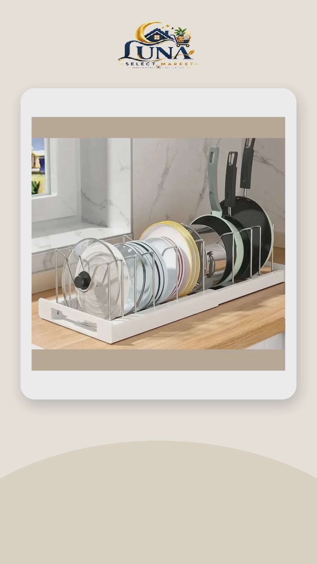 Expandable Pot and Pan Organizer Rack – product video