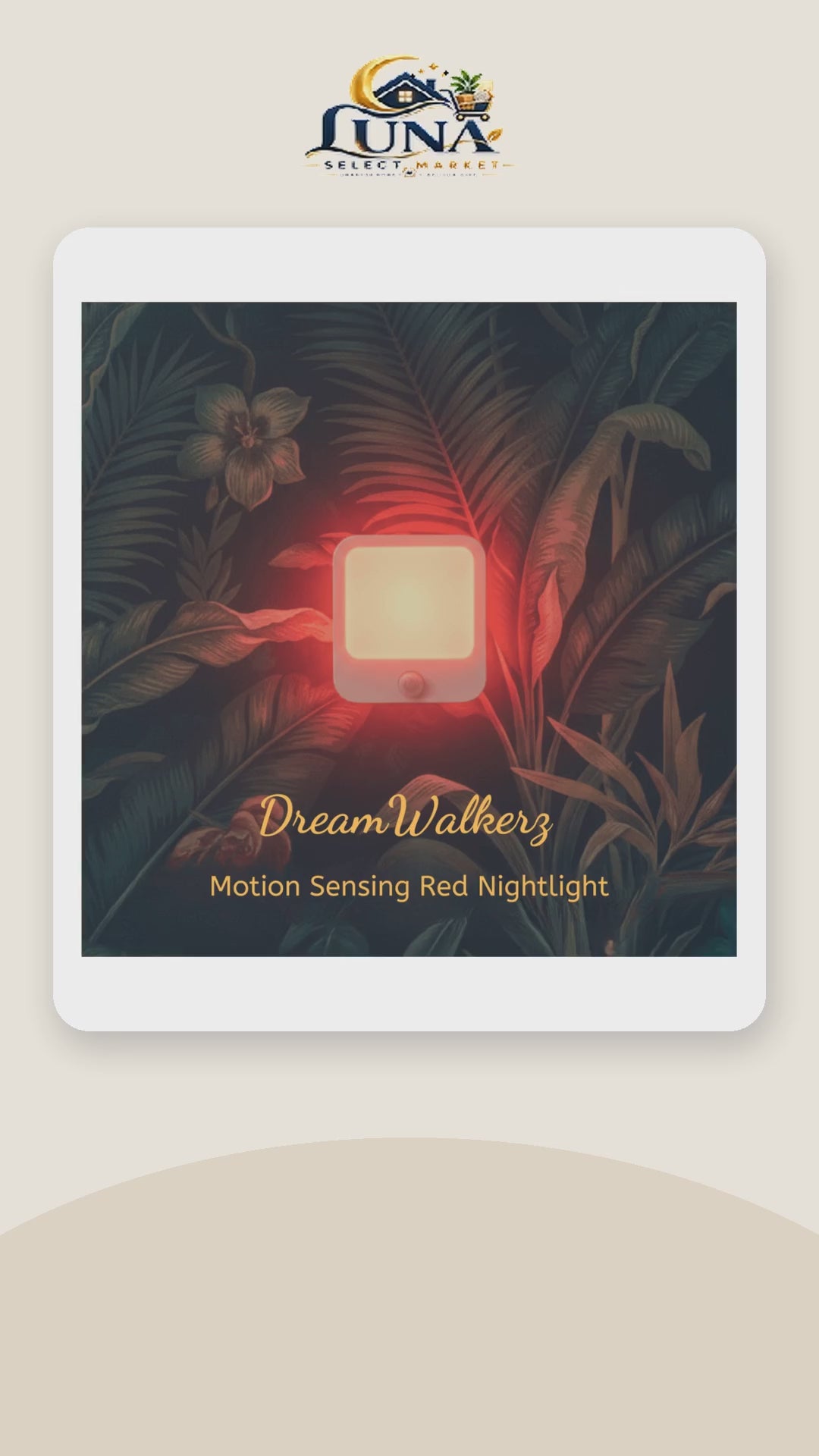 Red Motion-Sensor Night Light – product video