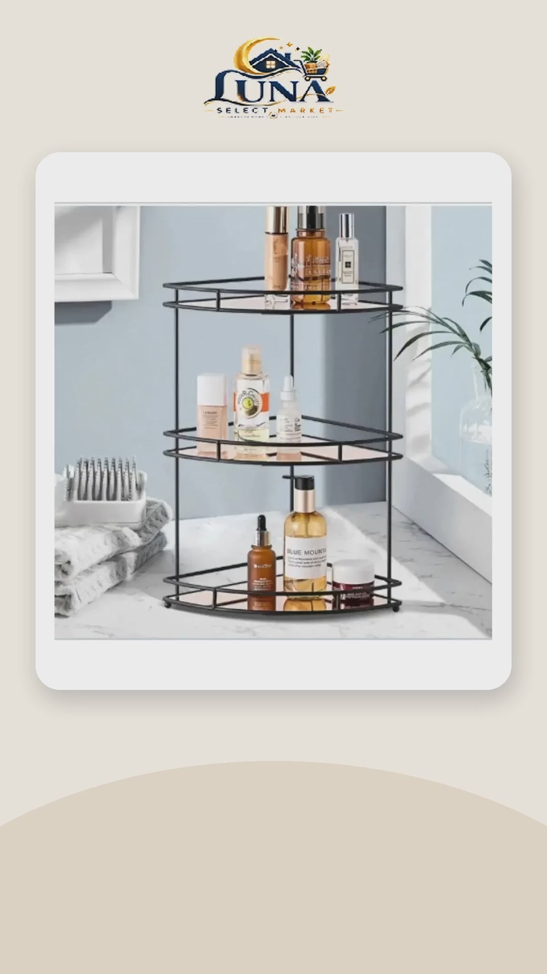 Freestanding Bathroom Corner Rack – product video