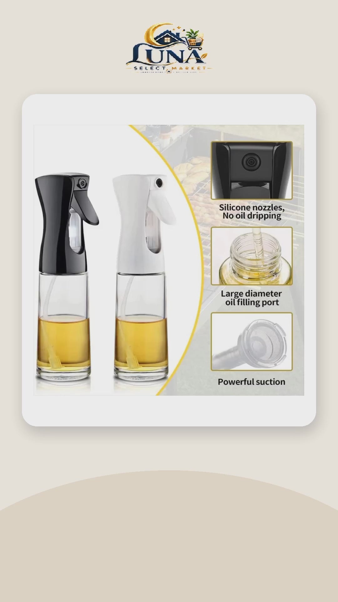 Glass Olive Oil Sprayer, 200 mL – product video