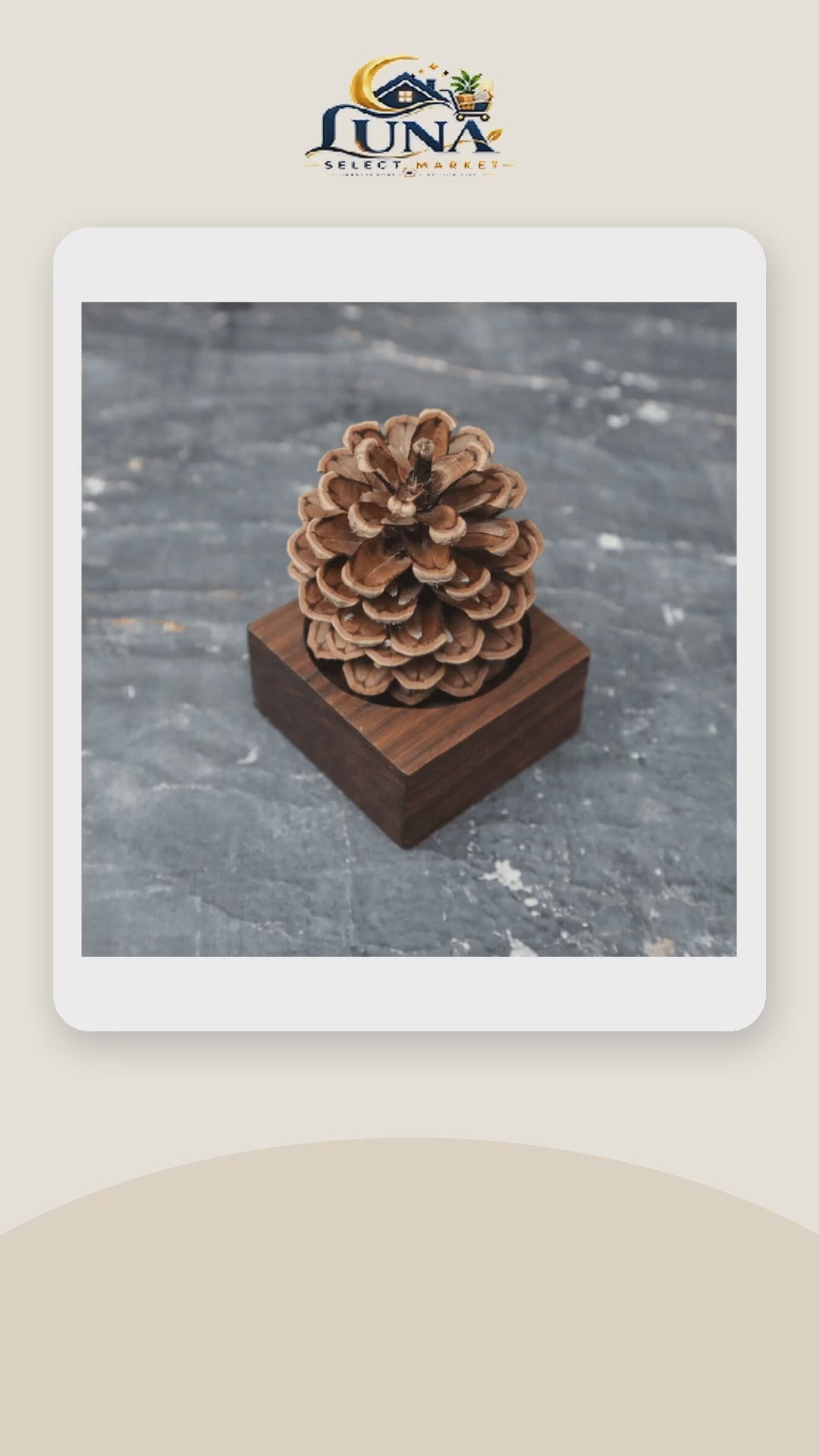 Waterless Wooden Pinecone Essential Oil Diffuser – product video