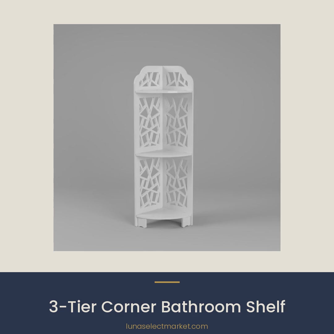 3-Tier Corner Bathroom Shelf video – Luna Select Market