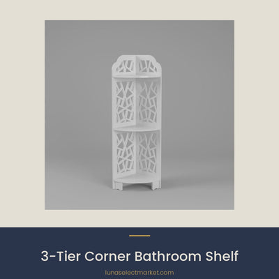 3-Tier Corner Bathroom Shelf video – Luna Select Market