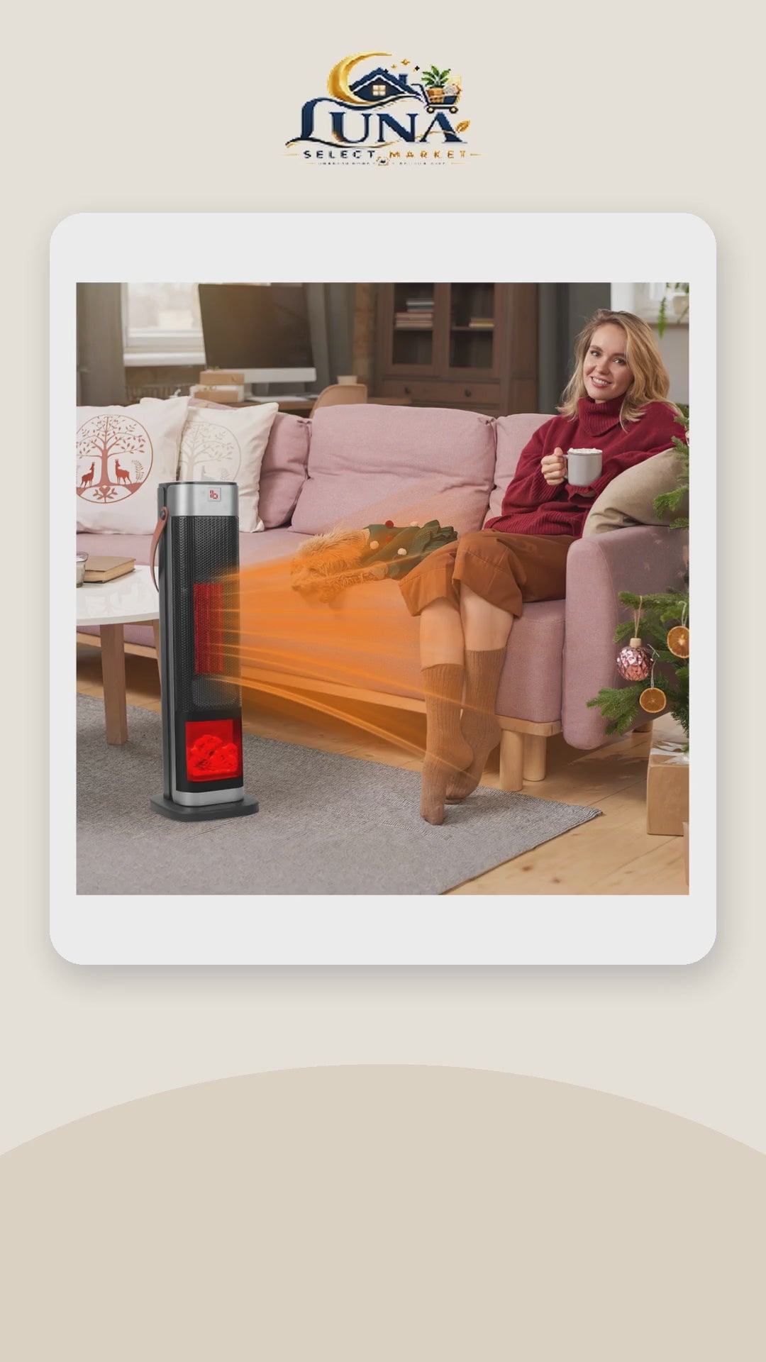 1500W Ceramic Tower Heater – product video