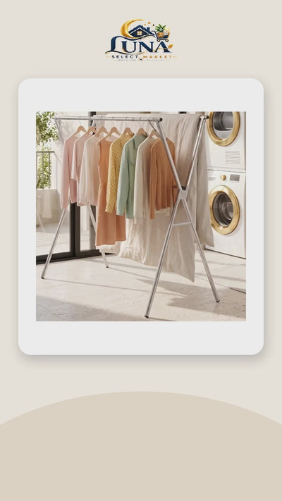Foldable Stainless Steel Clothes Drying Rack – product video