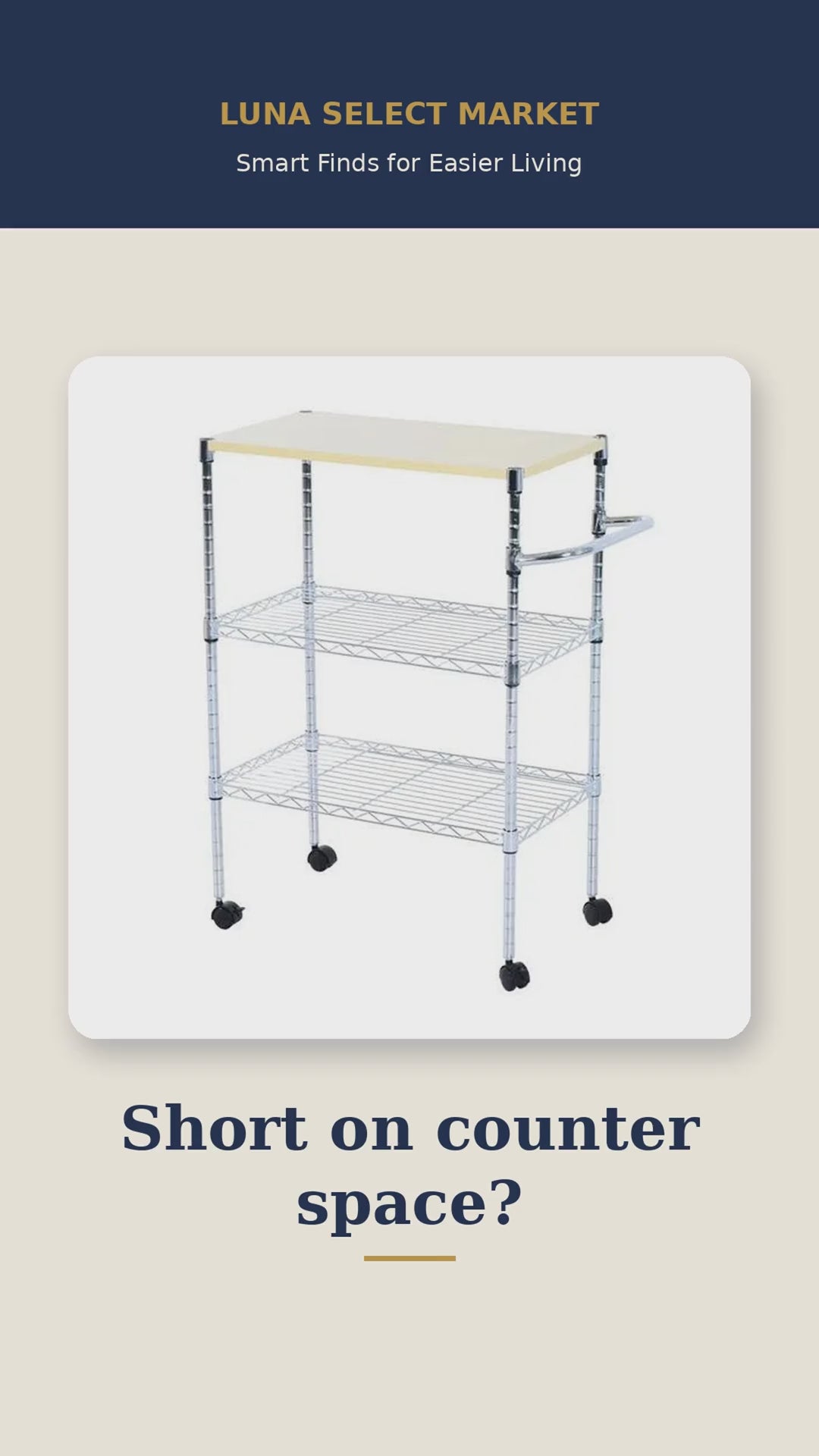 3-Tier Rolling Kitchen Cart video
