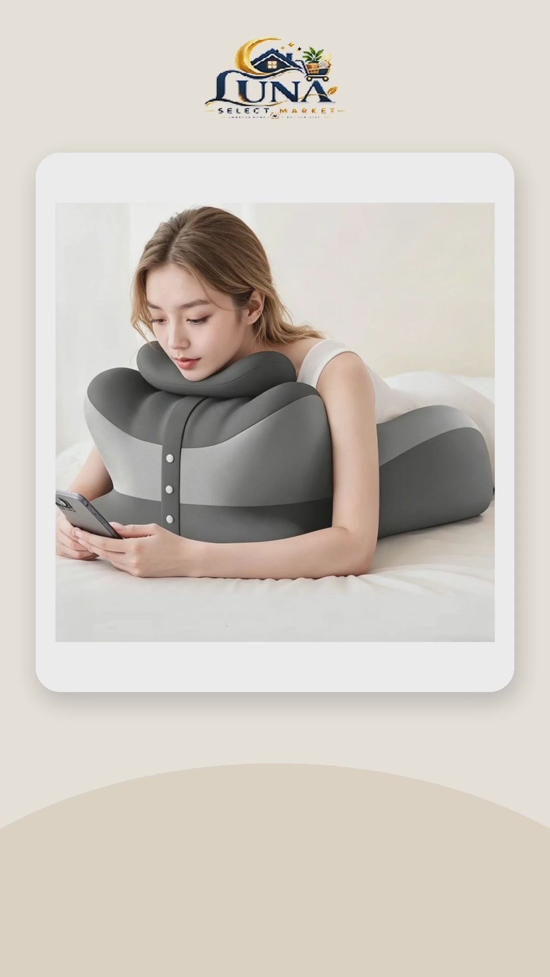 Memory Foam Reading Pillow with Arm Support – product video