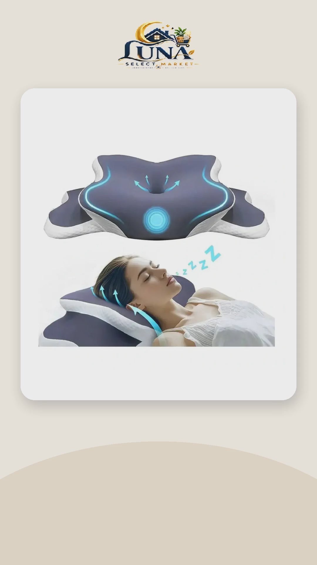 Contoured Memory Foam Neck Pillow – product video