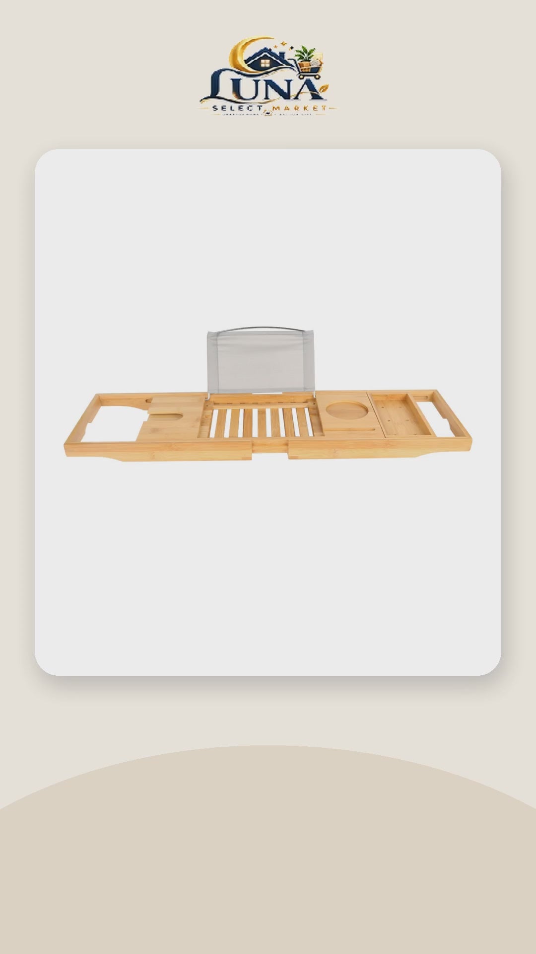 Extendable Bamboo Bathtub Caddy – product video