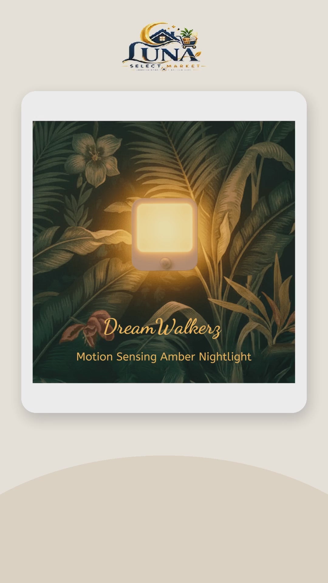 Motion Sensor Amber Night Light – product video