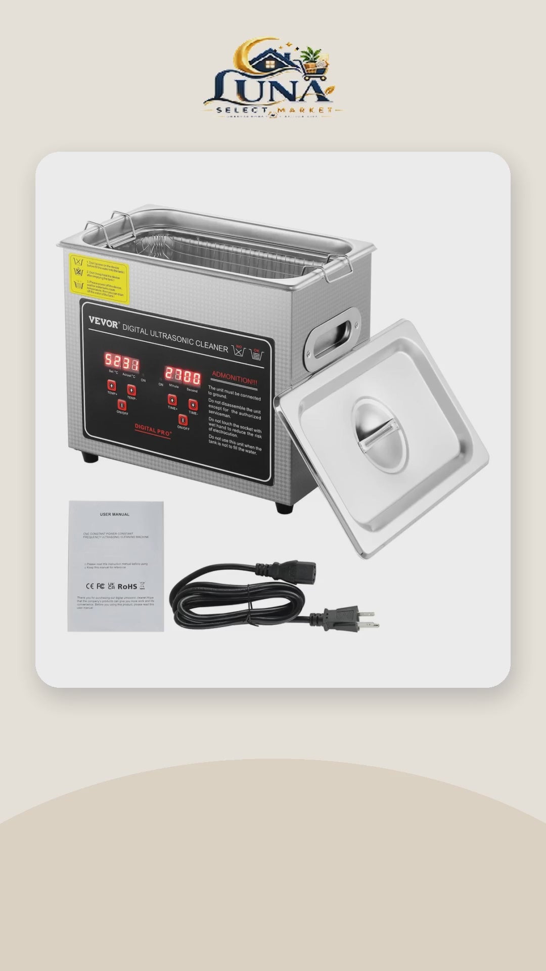 Digital Ultrasonic Cleaner for Jewelry – product video