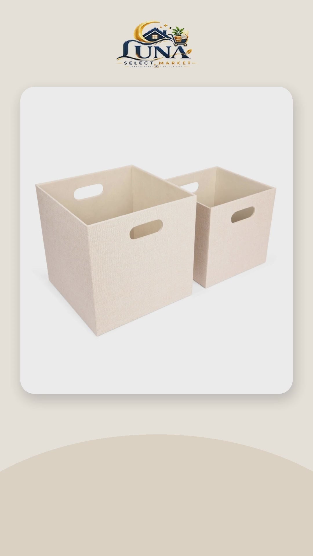 Fabric Cube Storage Bin with Handles – product video