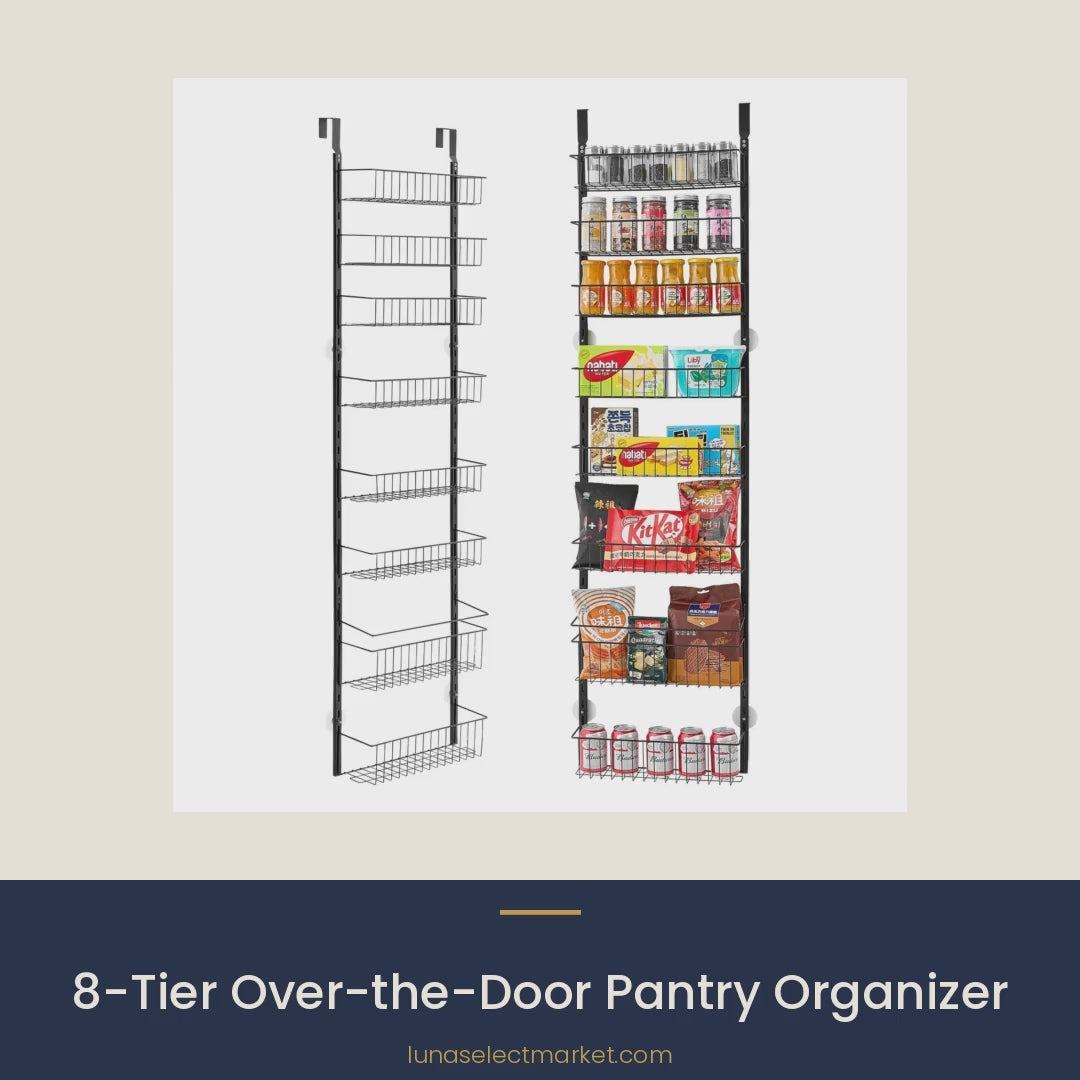 8-Tier Over-the-Door Pantry Organizer video – Luna Select Market