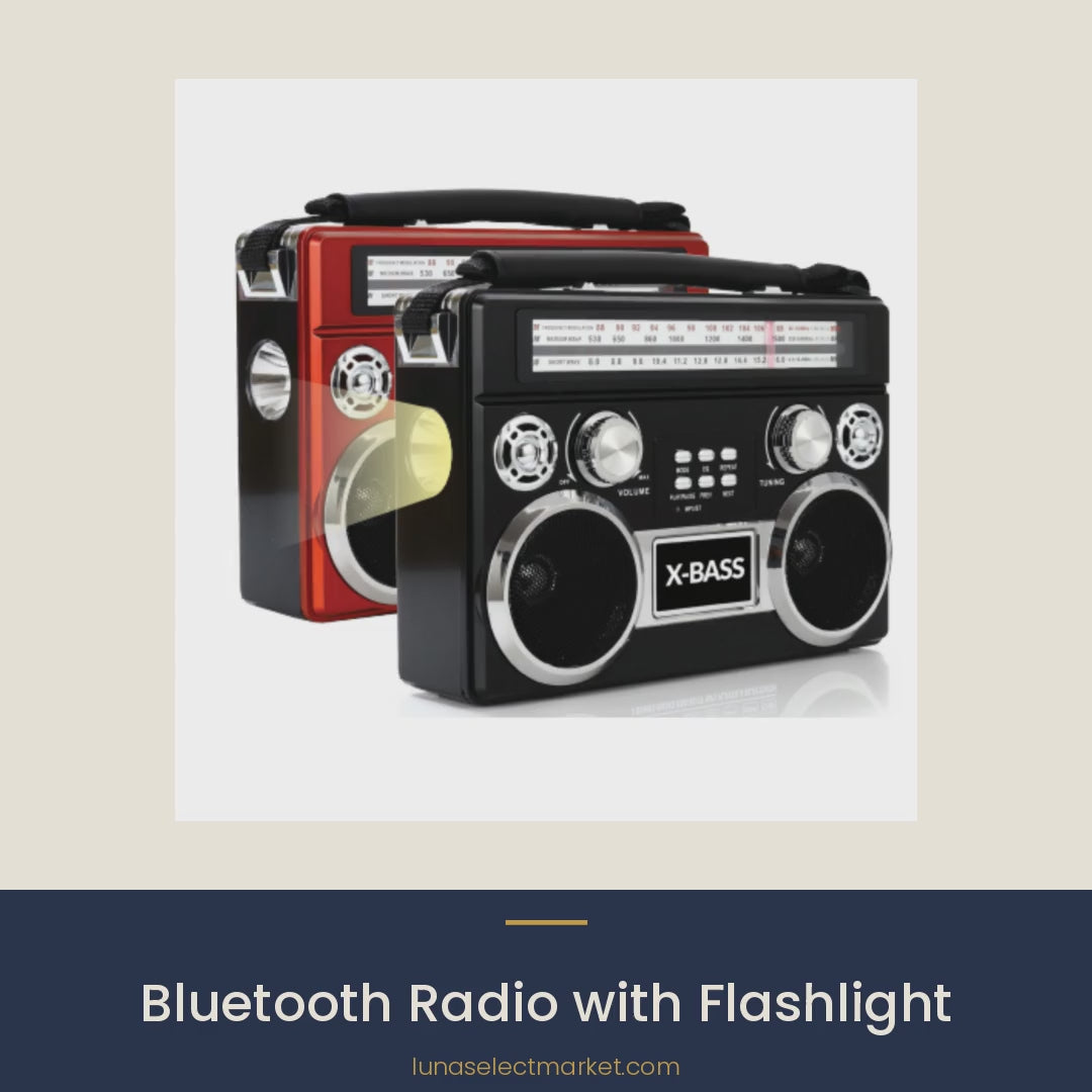 Bluetooth Radio with Flashlight video – Luna Select Market