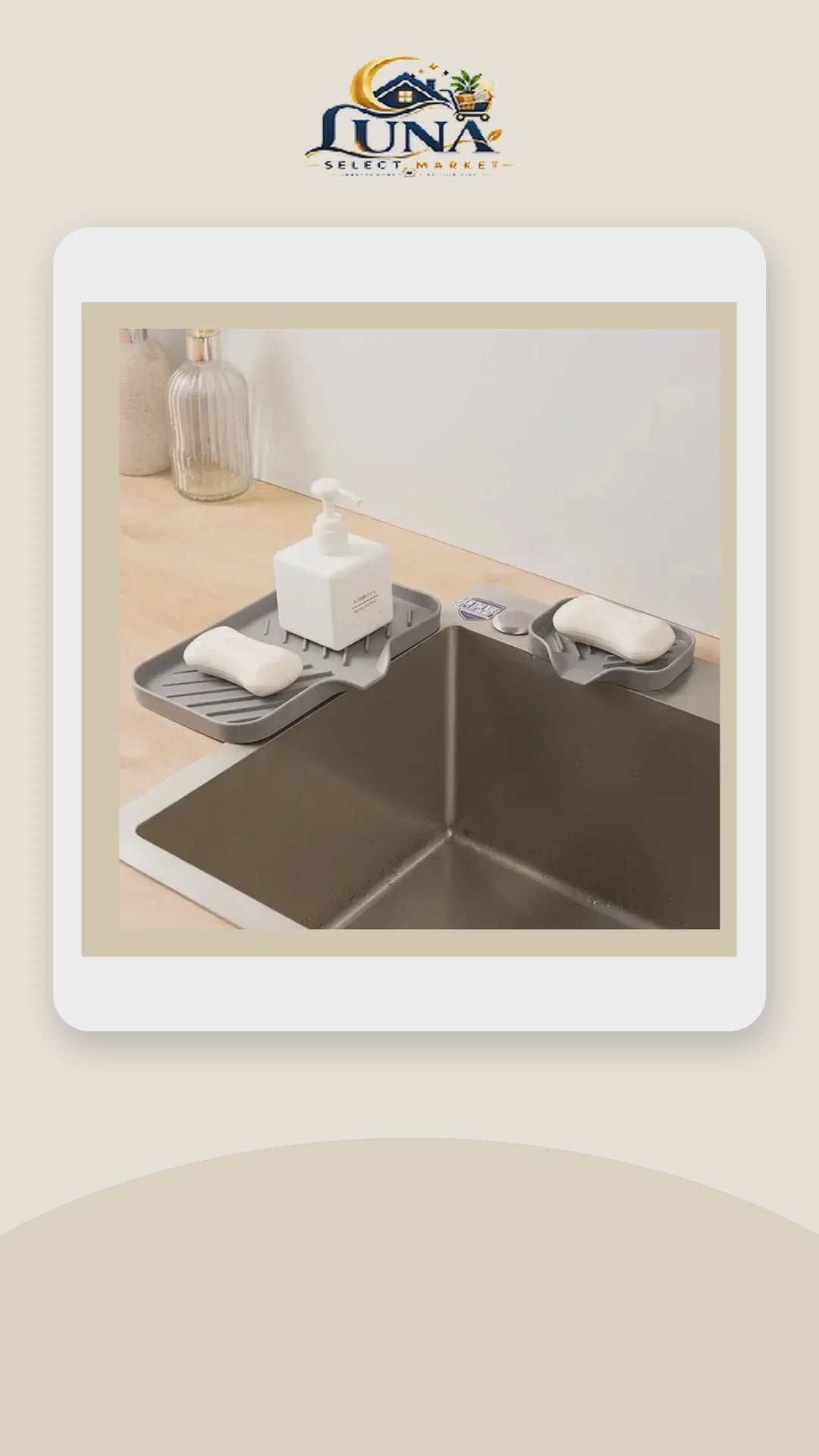 Silicone Auto-Draining Sink Sponge Holder – product video