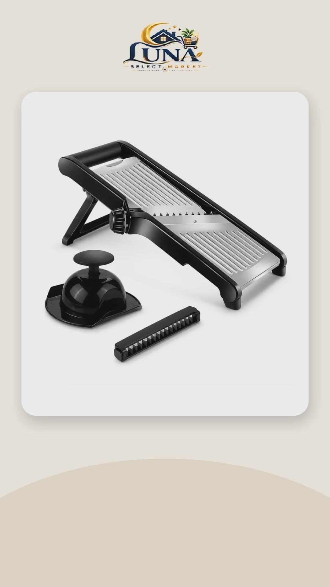 Adjustable Mandoline Slicer with Food Holder – product video