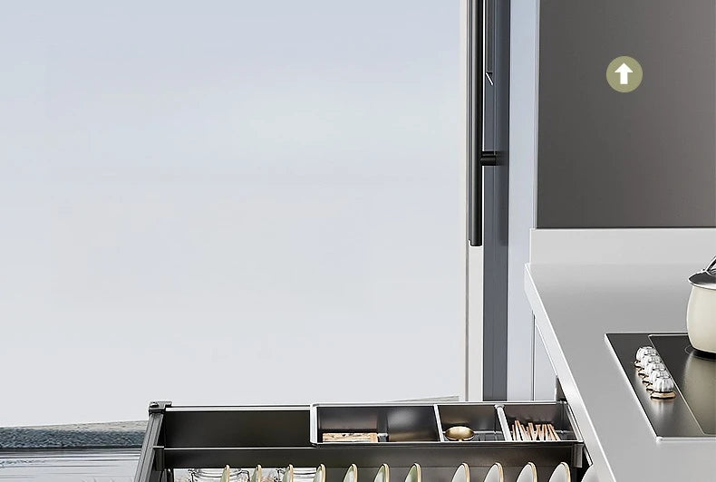 Pull-Out Cabinet Organizer with Sliding Baskets, 600–800 mm showcasing sliding baskets and open design for easy access.