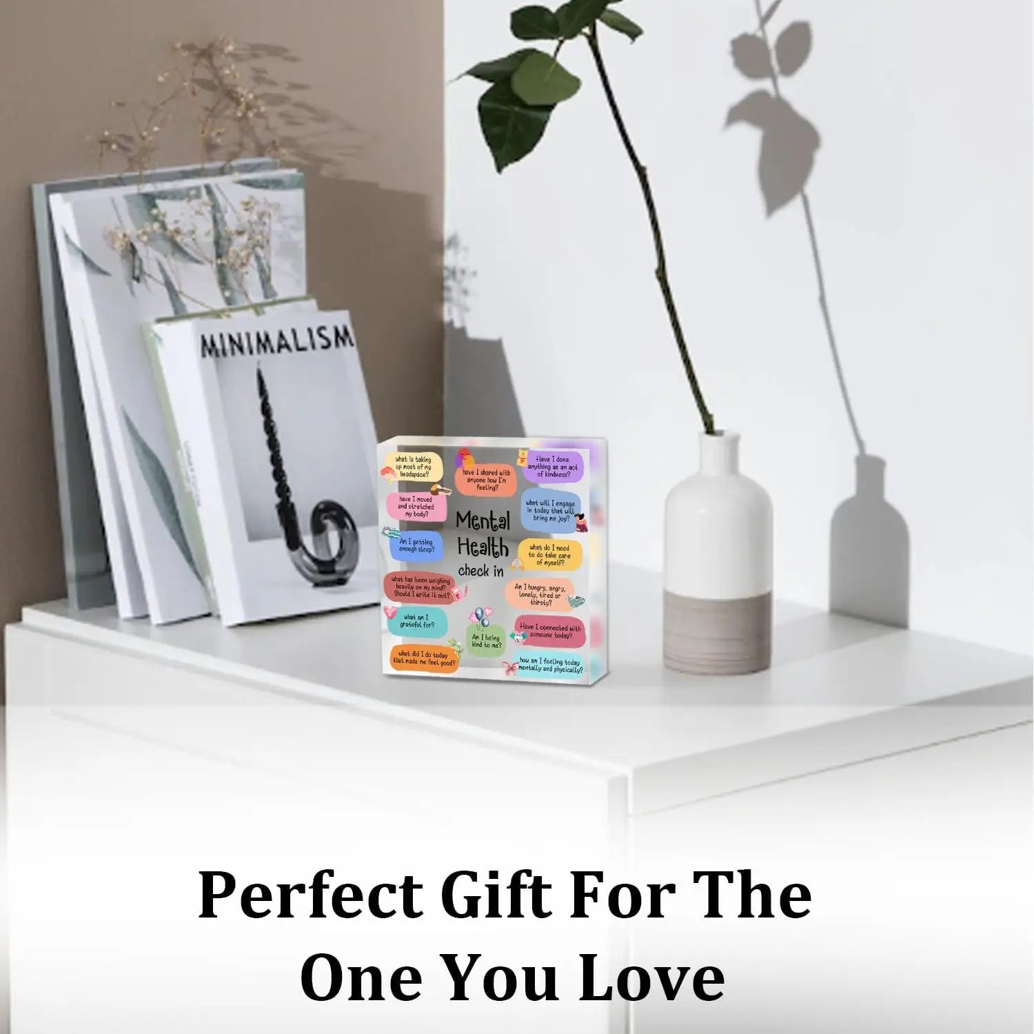 Mental Health & Self-Care Encouragement Sign — Therapist & Wellness Gift – Gifts & Decor