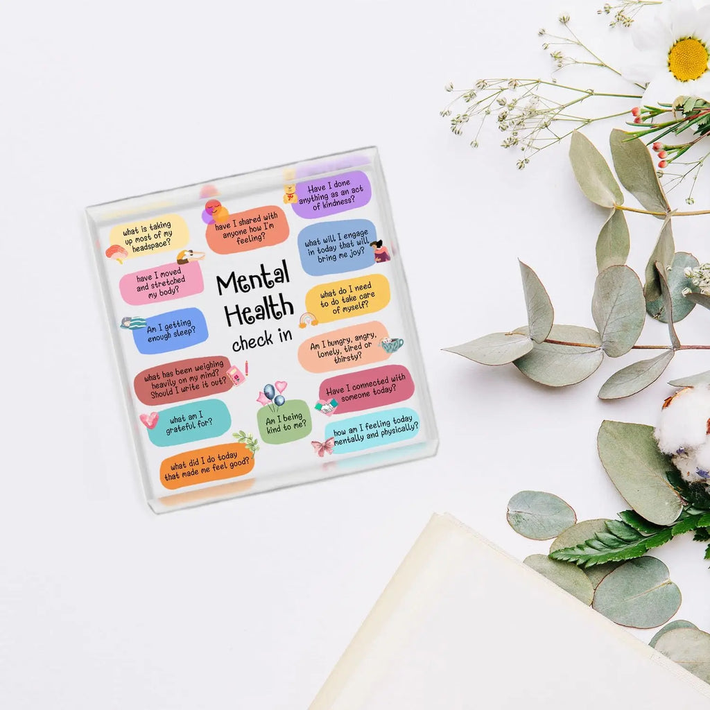 Mental Health & Self-Care Encouragement Sign — Therapist & Wellness Gift – Gifts & Decor